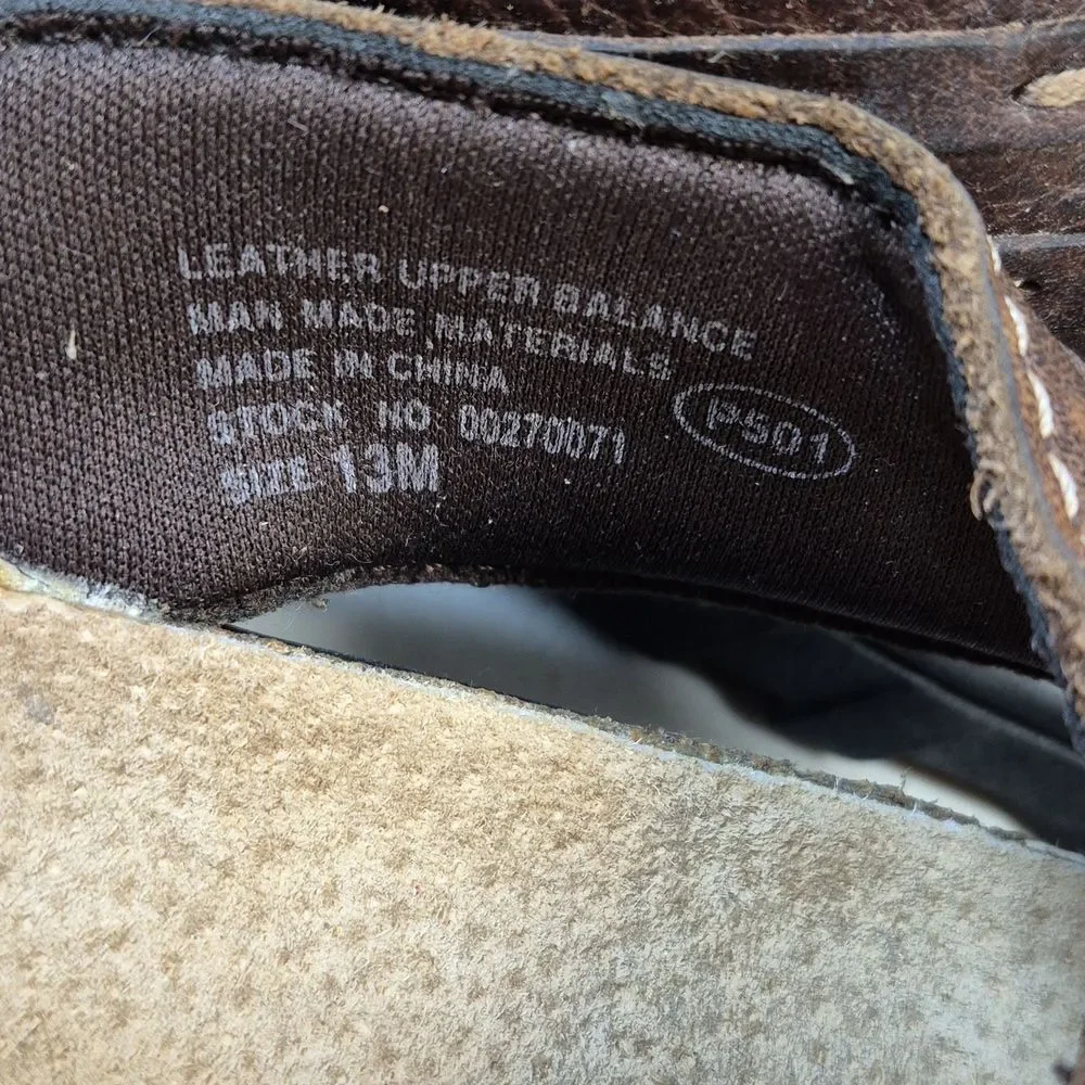 Journeys Men's 13 Tan and Brown Leather Flip-Flops - NWOT